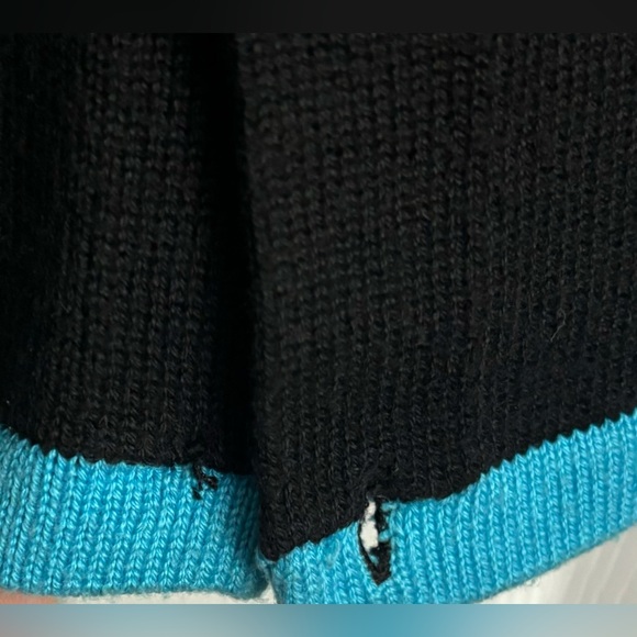 VTG Jack B Quick Beaded Button Up Cardigan Argyle Size Large.*MISSING BUTTON* - Picture 3 of 4